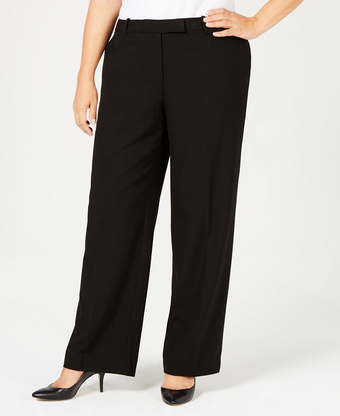 Calvin Klein Petite Plus Size Tab-Waist Pants - Macy's