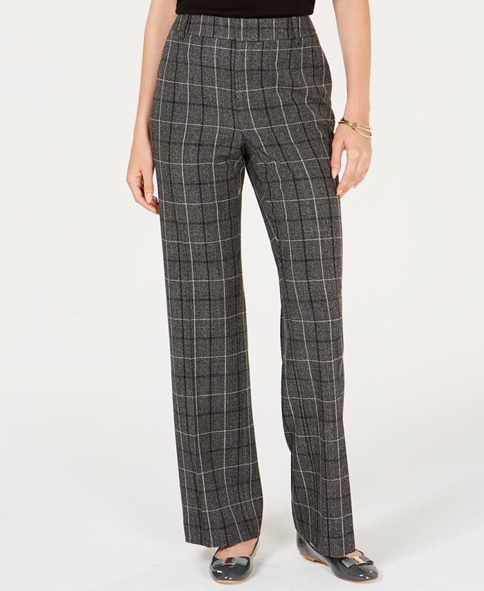 Charter Club Plaid Trousers, Created for Macy's & Reviews - Pants ...