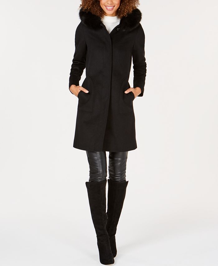 Forecaster Fox-Fur-Trim Hooded Walker Coat - Macy's
