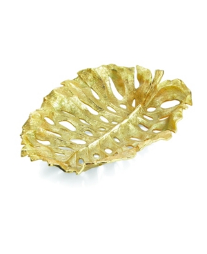 Michael Aram Monstera Leaf Gold Centerpiece In Gold
