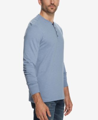 Men's Long Sleeve Brushed Jersey Henley T-shirt