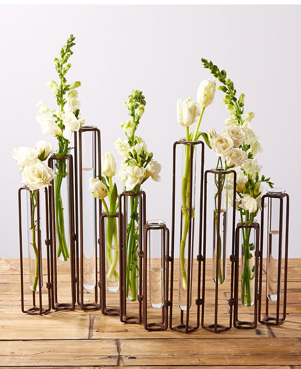 Two's Company Hinged Flower Vases, Set of 10 & Reviews Vases Home