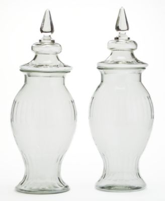Two's Company - Maison Set of 2 Covered Crystal Jars
