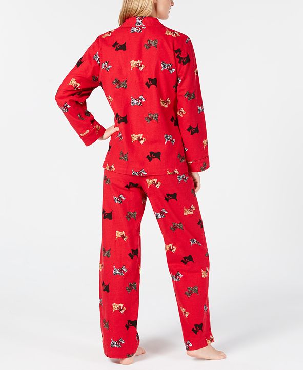 Charter Club Petite Cotton Flannel Pajama Set, Created for Macy's ...