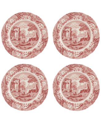 Spode - Cranberry Italian Dinner Plates, Set of 4