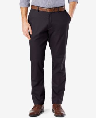 Men's Dockers Pants No Wrinkle Signature Khaki Classic Fit Flat Front Cotton New 