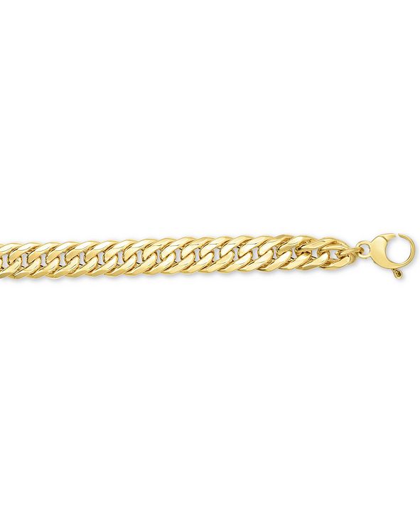 Macy's Fancy Link Wide Bracelet in 14k Gold & Reviews - Bracelets ...