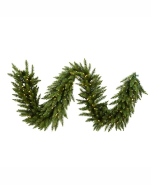 Vickerman 9' Camdon Fir Artificial Christmas Garland With 150 Warm White Led Lights In Green