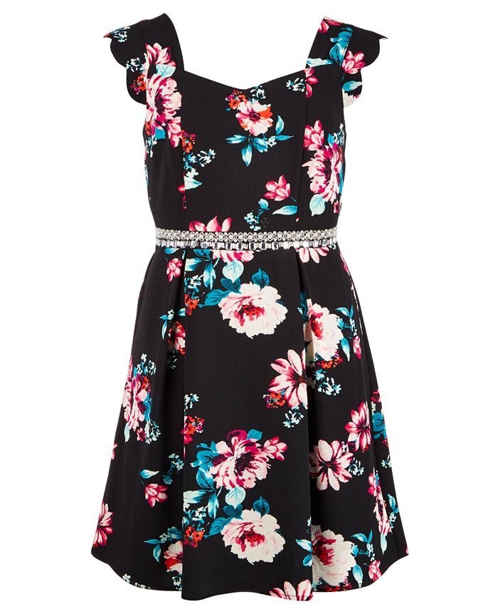 Monteau Big Girls Floral-Print Dress - Macy's