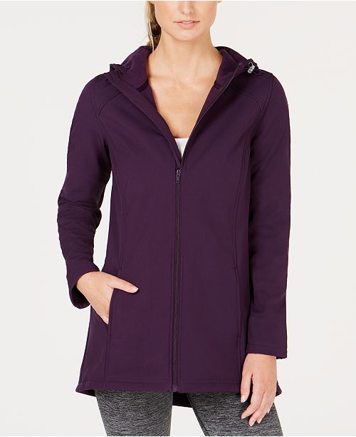 Ideology Long Hooded Rain Jacket, Created for Macy's Jackets