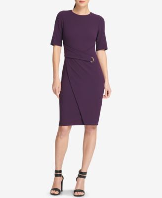 DKNY - Faux-Wrap Sheath Dress