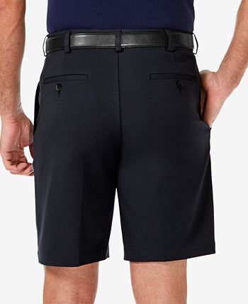 Haggar - Men's Cool 18 PRO Classic-Fit Stretch Pleated 9.5" Shorts