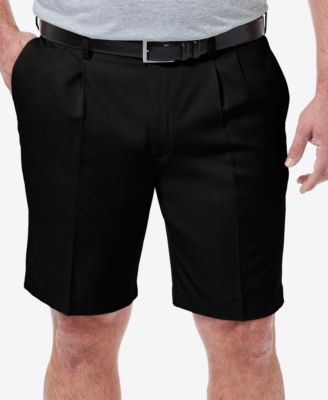 Haggar Big /& Tall Men/’s Cool 18 Pro Plaid Shorts Expandable Waist