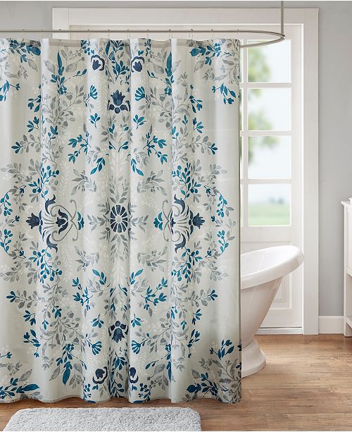 Madison Park Eden 72" x 72" Cotton Printed Shower Curtain & Reviews