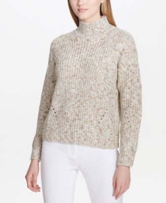 Calvin Klein - Mock-Neck Drop-Shoulder Sweater