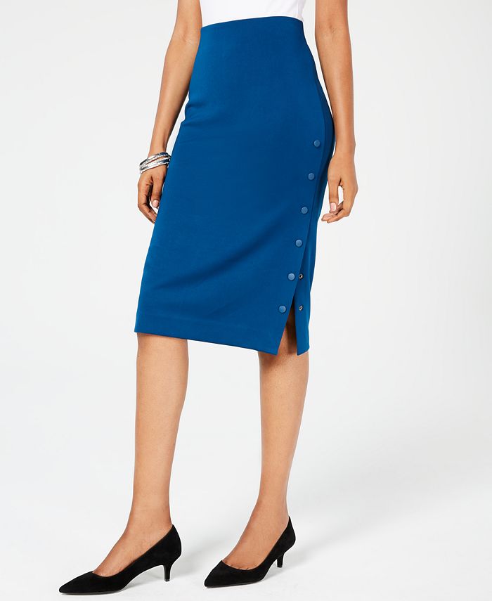 Alfani Snap-Button Pencil Skirt, Created for Macy's - Macy's