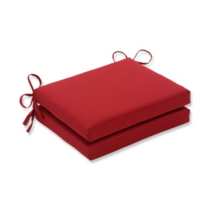 Pillow Perfect Pompeii Red Squared Corners Seat Cushion