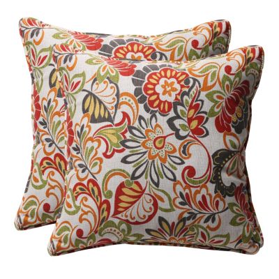 Pillow Perfect - Zoe Citrus 18.5-inch Throw Pillow (Set of 2)