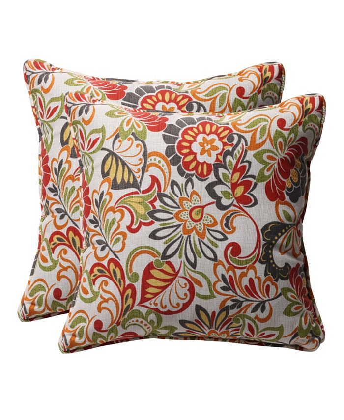 Pillow Perfect Zoe Citrus 18.5" Throw Pillow, Set of 2 Macy's