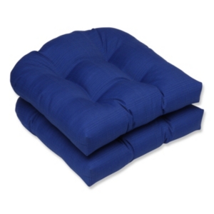 Pillow Perfect Fresco 19" X 19" Outdoor Chair Pad Seat Cushion 2-pack In Blue