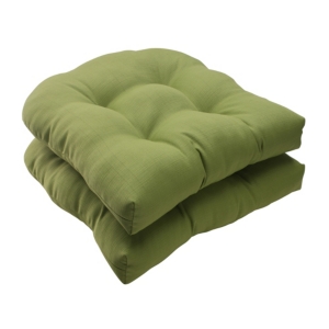 Pillow Perfect Fresco 19" X 19" Outdoor Chair Pad Seat Cushion 2-pack In Green