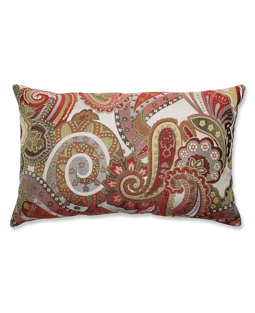 Pillow Perfect Crazy Rosewood Rectangular Throw Pillow & Reviews Home Macy's
