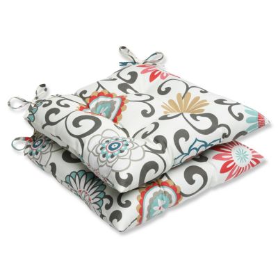 Pillow Perfect Outdoor Kissen Set, 2er Pack – Wetterfest, Mit Suzani-Muster, 47x47 Cm