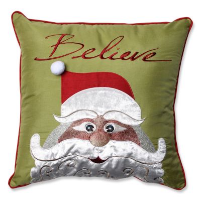 Pillow Perfect Christmas Santa Believe 18" Throw Pillow - Macy's