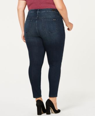 Seven7 Trendy Plus Size Studded Skinny Jeans