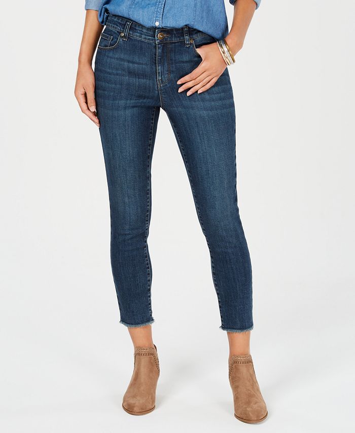 Style & Co Skinny Frayed-Cuff Ankle Jeans, Created for Macy's & Reviews ...