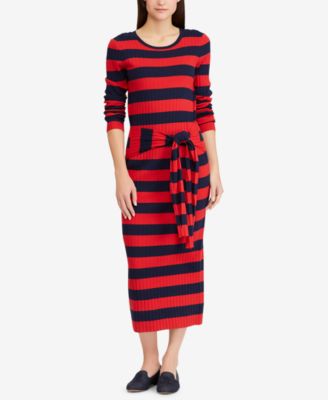Lauren Ralph Lauren - Striped Tie-Waist Dress