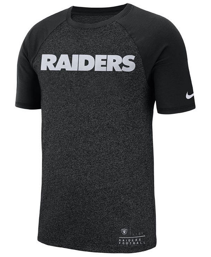 Nike Men's Oakland Raiders Marled Raglan T-Shirt - Macy's