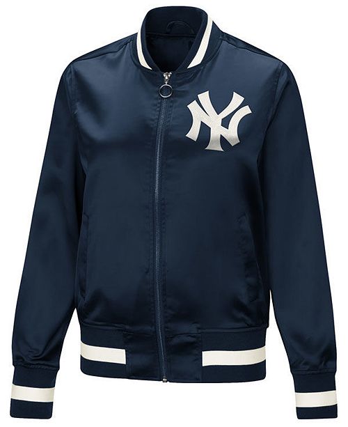 Touch by Alyssa Milano Women's New York Yankees Touch Satin Bomber ...