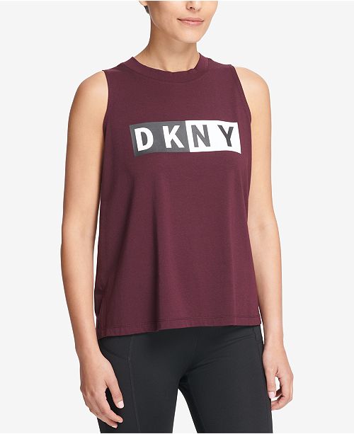 Dkny Sport Logo Tank Top Created For Macy S Reviews Tops Women Macy S