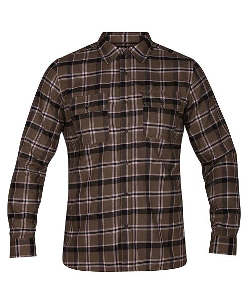 Hurley Men's Plaid DriFIT Flannel Shirt & Reviews Casual ButtonDown