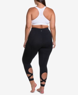 Soffe Curves Plus Size Wraparound-Hem Performance Leggings