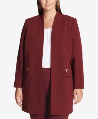 macy's calvin klein plus size coats