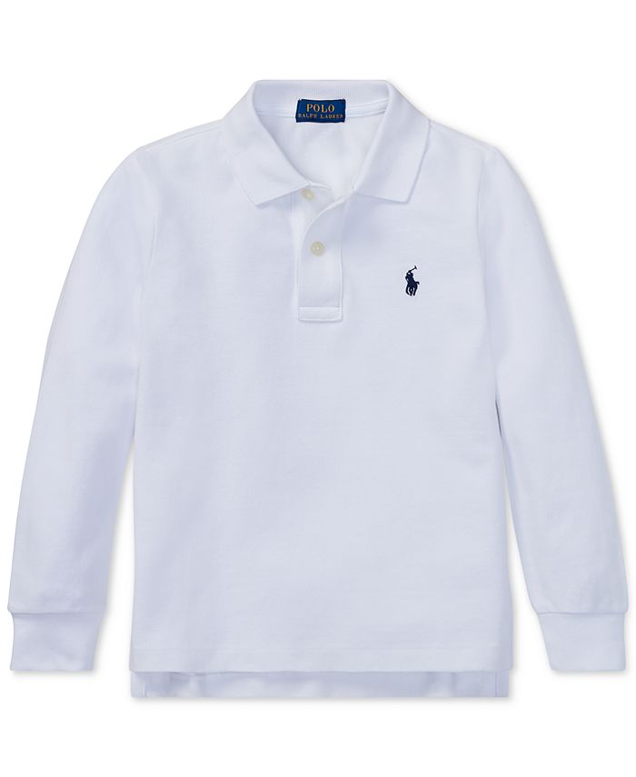Polo Ralph Lauren White Cotton Long Sleeve Polo Shirt