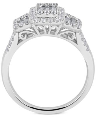 Diamond Baguette Engagement Ring (3/4 ct. t.w.) in 14k White Gold