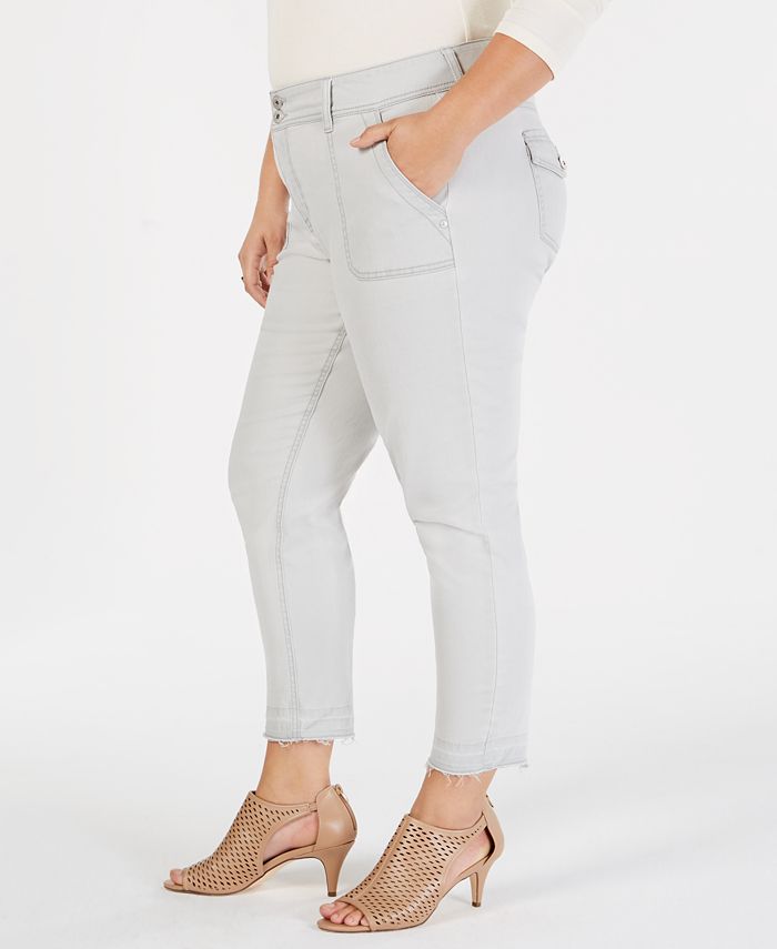 Style & Co Plus Size Raw-Hem Skinny Pants, Created for Macy's - Macy's