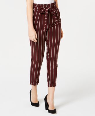 striped cuffed pants