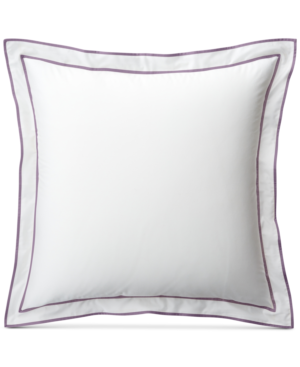 Lauren Ralph Lauren Spencer Sateen Border Sham, - White  Deep Lavender