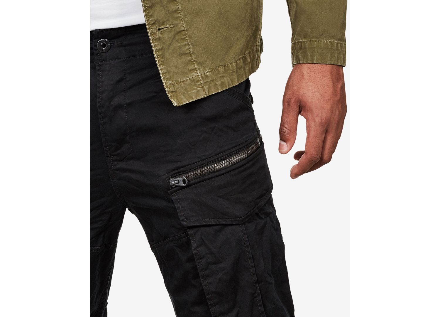 Мужские прямые зауженные брюки-карго Rovic Zip 3D