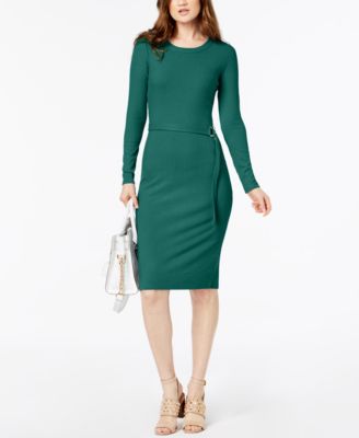 Michael Kors - Ribbed Belted Dress