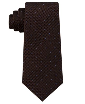 Michael Kors Men's Dotted Glen-Check Silk Tie - Macy's
