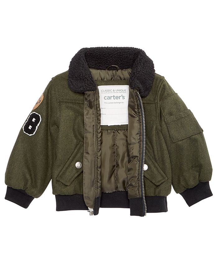Carter's Baby Boys Patches Bomber Coat - Macy's