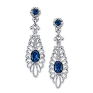 image of 2028 Silver-Tone Montana Filigree Drop Earrings