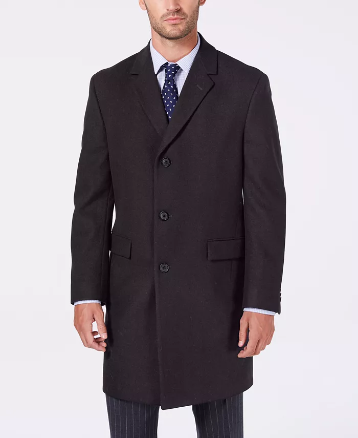 Men's Classic-Fit Batten Overcoat - thumbnail 4