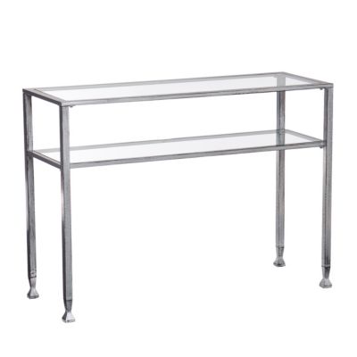 Southern Enterprises - Metal & Glass Console Table, Quick Ship