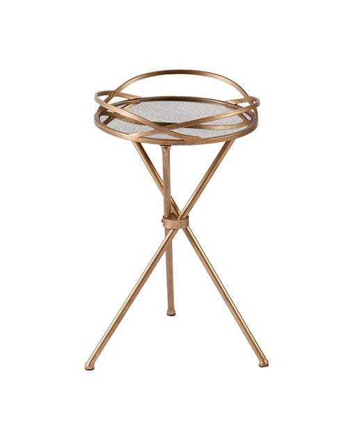 Southern Enterprises Leslie Metal Mirrored Accent Table Reviews
